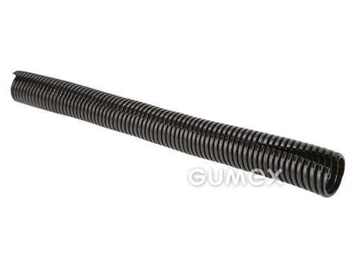 Plastová delená chránička na káble NORDUC PA 134 slotted, 7/10mm, bez nutnosti IP ochrany, samozhášavá, PA6, -40°C/+125°C, čierna